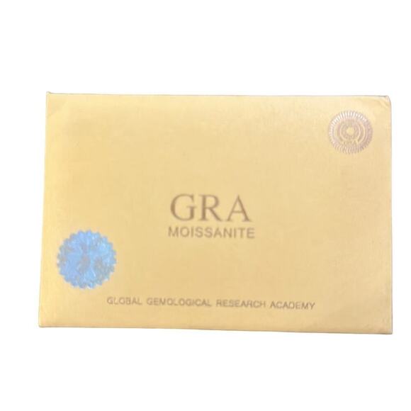 Moissanite Diamond Wedding Band Anniversary Ring GRA Certified Size 9 - Picture 6 of 7